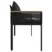Tuinbank met kussen Zwart 117 x 54 x 74.5 cm poly rattan