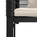 Tuinbank Zwart en Cream Wit 117 x 54 x 74.5 cm poly rattan