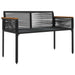 Tuinbank Zwart en Cream Wit 117 x 54 x 74.5 cm poly rattan