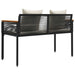 Tuinbank Zwart en Cream Wit 117 x 54 x 74.5 cm poly rattan