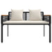 Tuinbank Zwart en Cream Wit 117 x 54 x 74.5 cm poly rattan