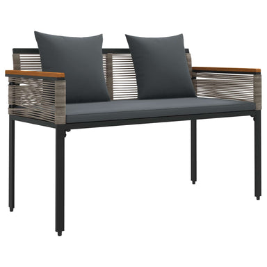 Tuinbank Grijs en Donkergrijs 117 x 54 x 74.5 cm poly rattan