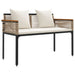 Tuinbank Beige en Crème Wit 117 x 54 x 74.5 cm poly rattan