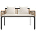 Tuinbank Beige en Crème Wit 117 x 54 x 74.5 cm poly rattan