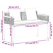 Tuinbank Beige en Crème Wit 117 x 54 x 74.5 cm poly rattan