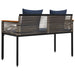 Tuinbank Grijs en Marineblauw 117 x 54 x 74.5 cm poly rattan