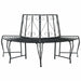Boom bank 4-Aantal zitplaatsen 160 x 80 x 89 cm Staal Zwart