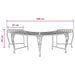 Boom bank 4-Aantal zitplaatsen 160 x 80 x 44 cm Staal Zwart