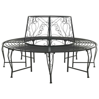 Boom bank 8-Aantal zitplaatsen Ø 160 x 89 cm Staal Zwart Rond