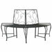 Boom bank 4-Aantal zitplaatsen 160 x 80 x 89 cm Staal Zwart