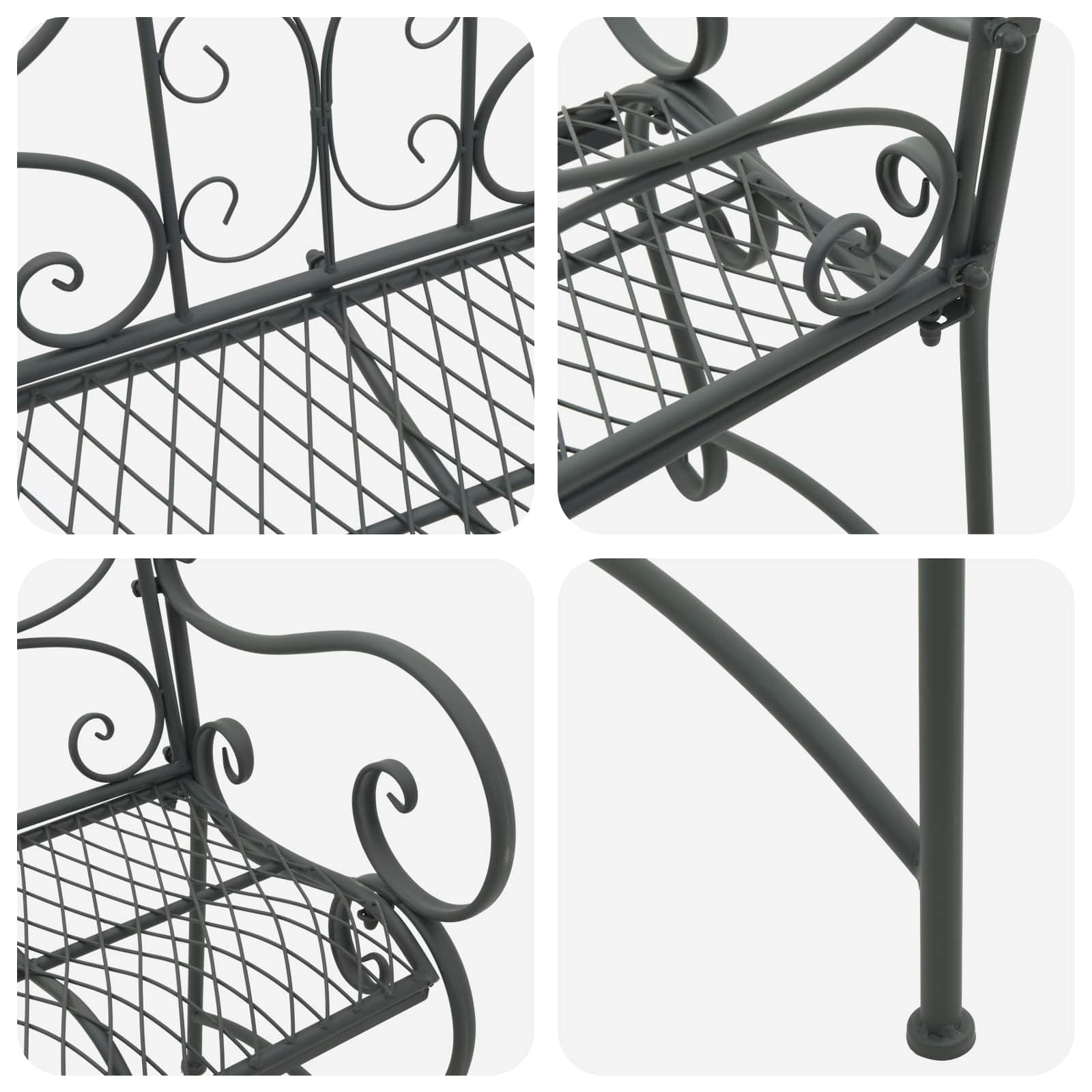 Tuinbank 2-Aantal zitplaatsen 114 x 56,5 x 90 cm Staal