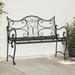 Tuinbank 2-Aantal zitplaatsen 114 x 56,5 x 90 cm Staal Zwart
