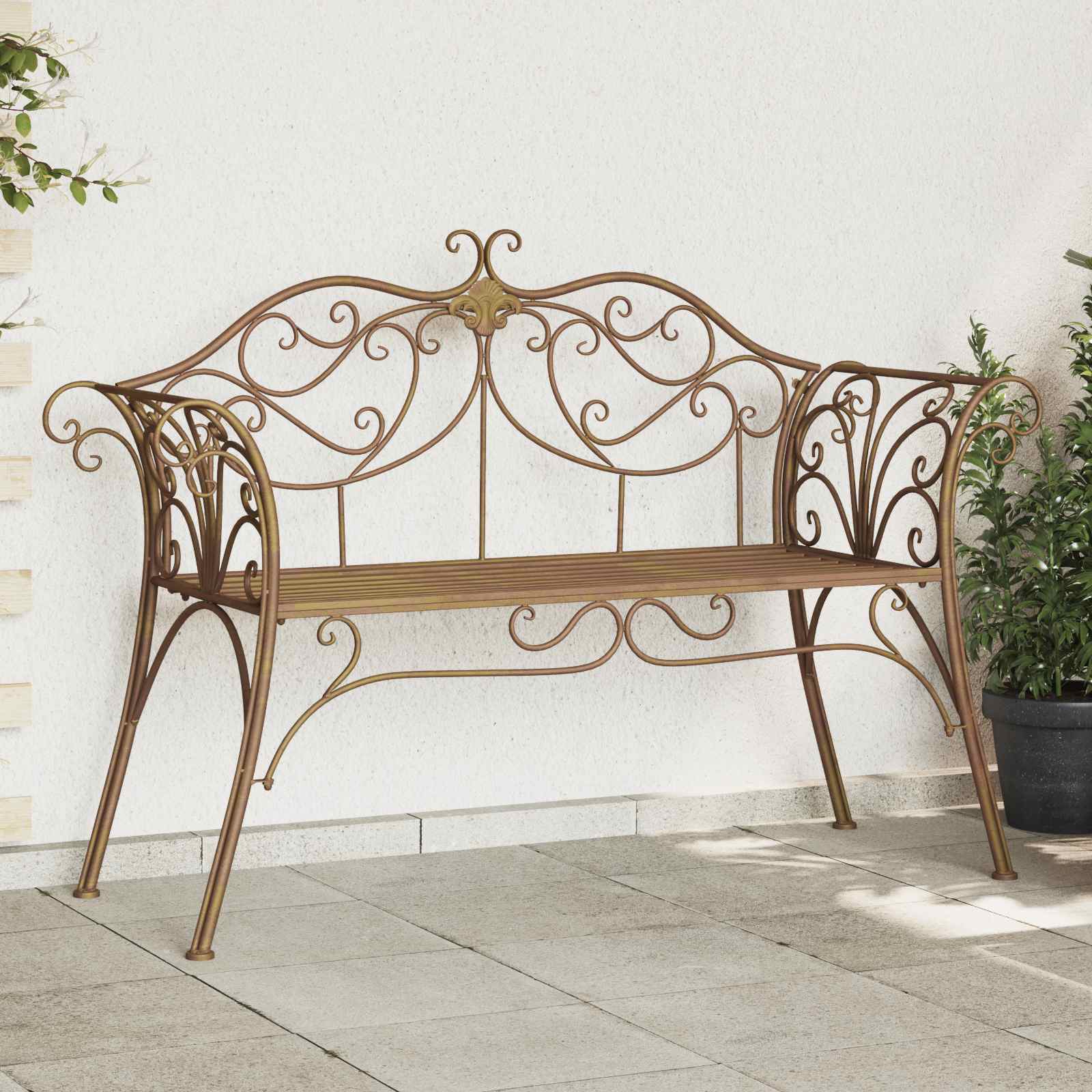 Tuinbank 2-Aantal zitplaatsen 130 x 47 x 90 cm Staal