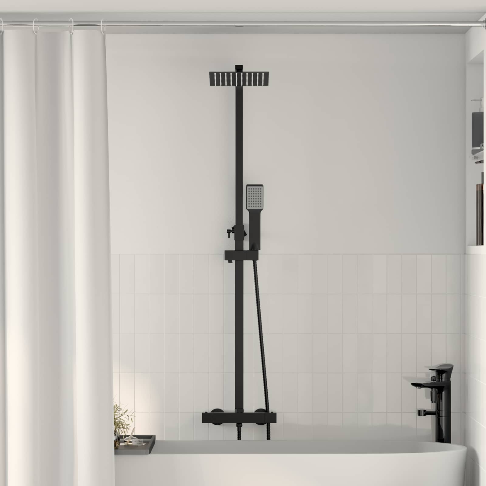 Thermostatisch Douchesysteem Set Zwart RVS 201