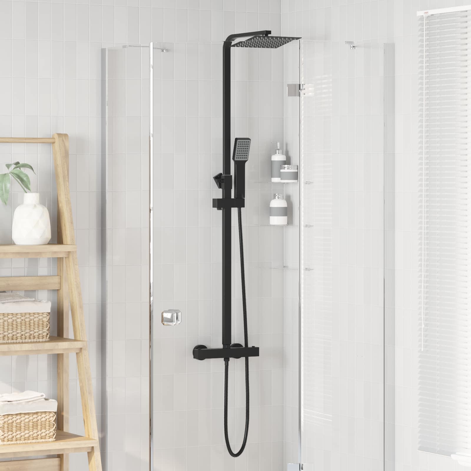 Thermostatisch Douchesysteem Set Zwart RVS 201