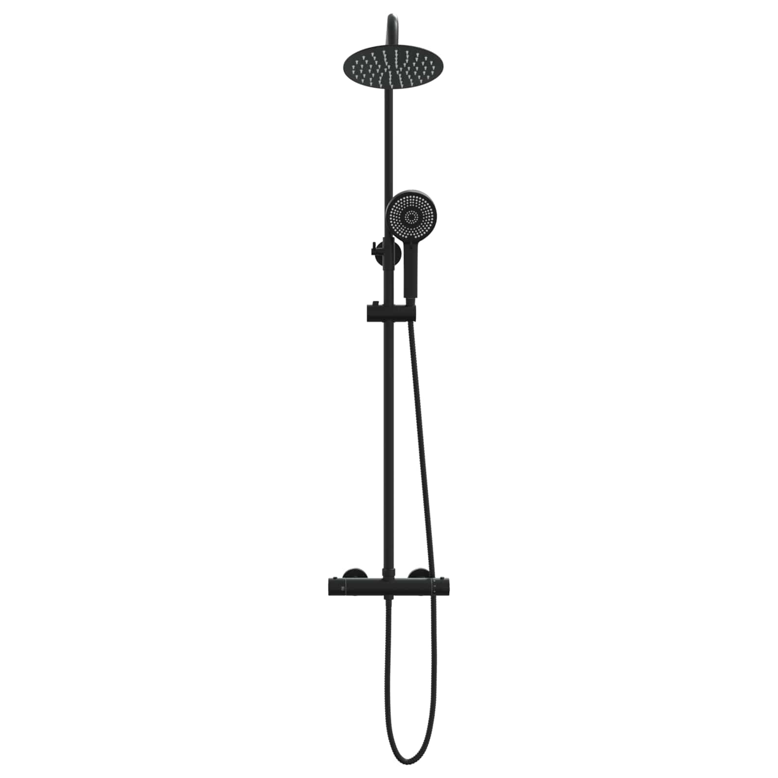 Thermostatisch Douchesysteem Set Zwart 27 x 46 x 123 cm RVS 201