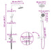 Thermostatisch Douchesysteem Set Zwart 27 x 46 x 123 cm RVS 201