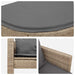 Tuinbankstel 8 st poly rattan Beige en Licht Grijs