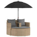 Tuinbankstel 8 st poly rattan Beige en Licht Grijs