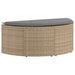 Tuinbankstel 8 st poly rattan Beige en Licht Grijs