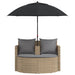 Tuinbankstel 8 st poly rattan Beige en Licht Grijs