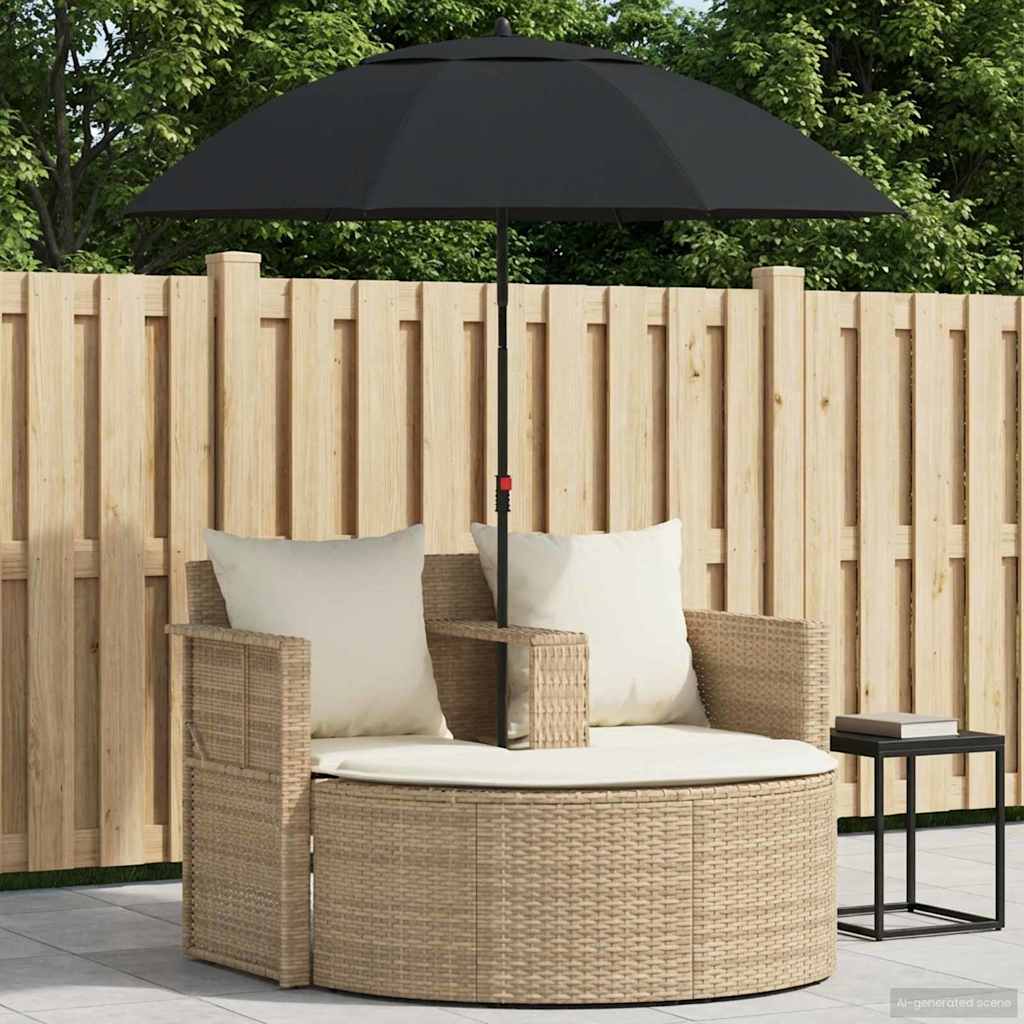 Tuinbankstel 8 st poly rattan Beige en Crème Wit