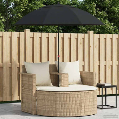 Tuinbankstel 8 st poly rattan Beige en Crème Wit