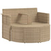 Tuinbankstel 8 st poly rattan Beige en Crème Wit