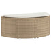 Tuinbankstel 8 st poly rattan Beige en Crème Wit