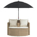 Tuinbankstel 8 st poly rattan Beige en Crème Wit