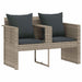 Tuinbankstel 8 st poly rattan Licht Grijs en Donker Grijs