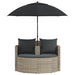 Tuinbankstel 8 st poly rattan Licht Grijs en Donker Grijs