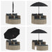 Tuinbankstel 8 st poly rattan Licht Grijs en Donker Grijs