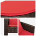 Tuinbankstel Bruin en Rood 168 x 168 x 180 cm poly rattan