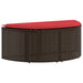 Tuinbankstel Bruin en Rood 168 x 168 x 180 cm poly rattan