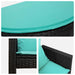 Tuinbank 8 st poly rattan Zwart en Turquoise