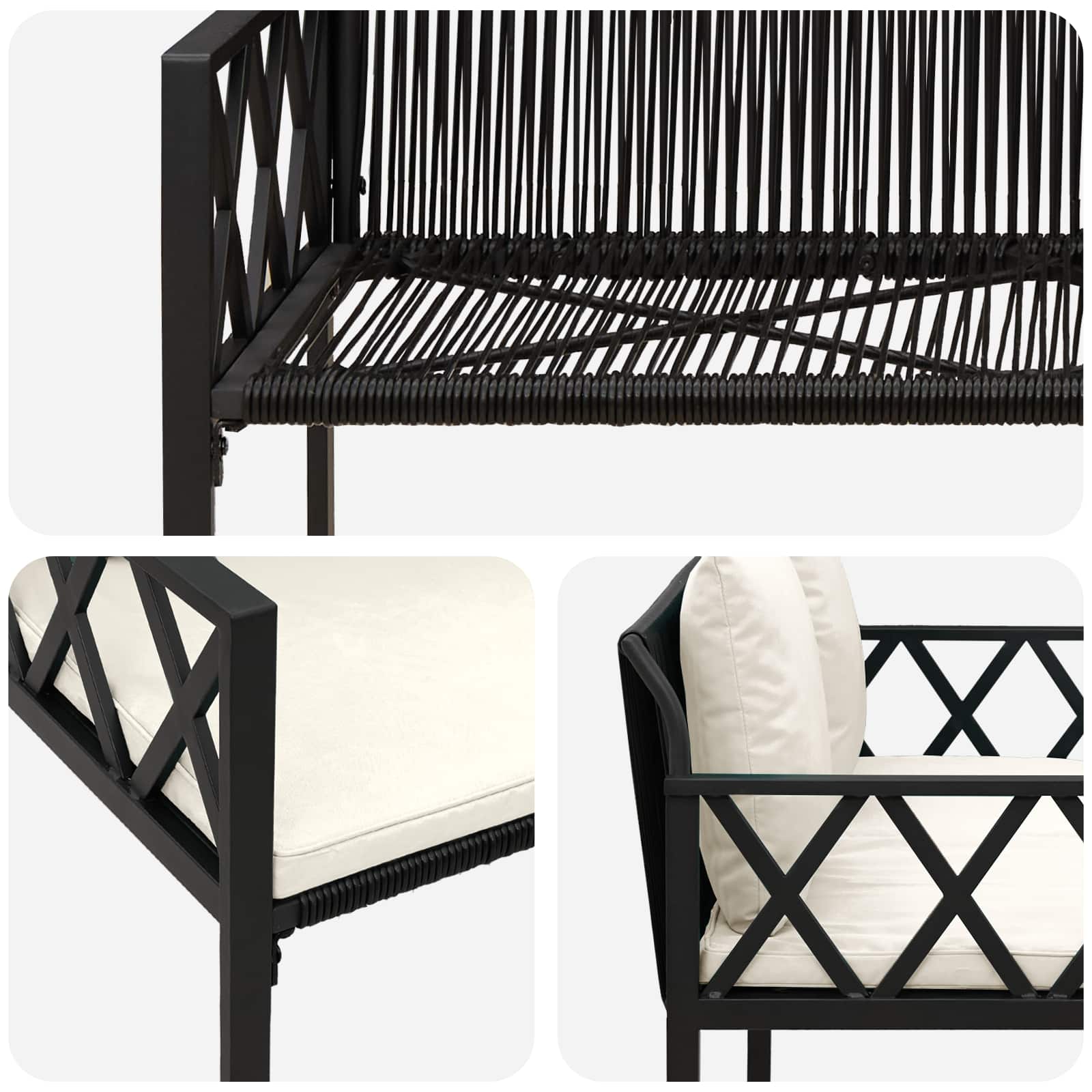 Buitenbanken 2 -Seater 116 x 56 x 75 cm poly rattan