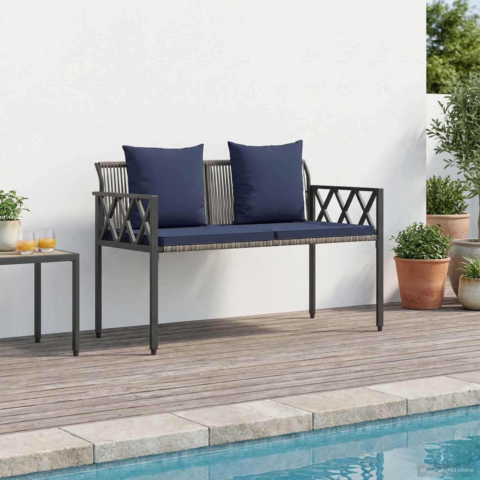 Buitenbanken 2 -Seater 116 x 56 x 75 cm poly rattan
