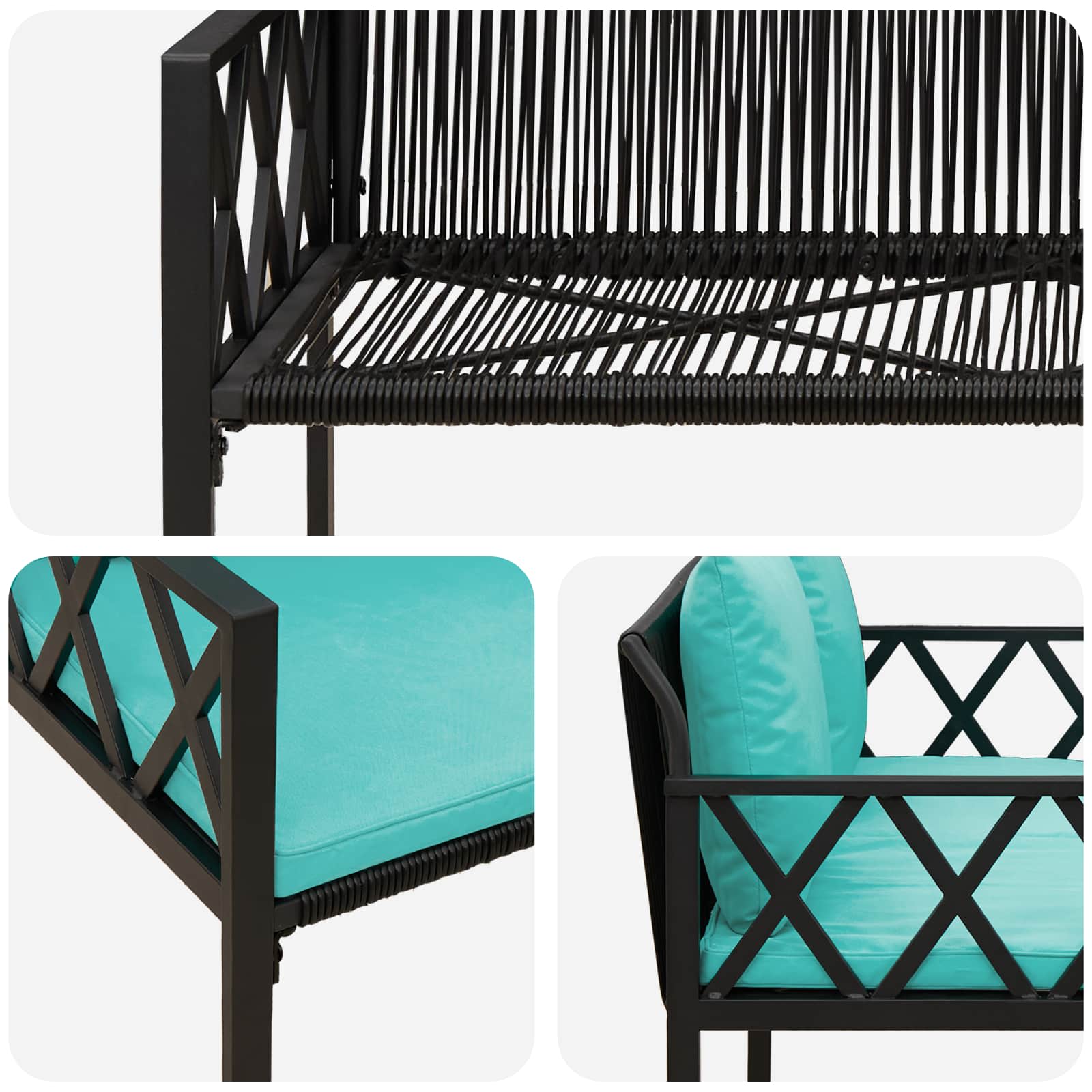 Buitenbanken 2 -Seater 116 x 56 x 75 cm poly rattan