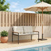 Tuinbank 2 -Seater 116 x 67,5 x 72 cm poly rattan Crèmewit