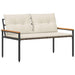 Tuinbank 2 -Seater 116 x 67,5 x 72 cm poly rattan Crèmewit