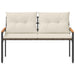 Tuinbank 2 -Seater 116 x 67,5 x 72 cm poly rattan Crèmewit