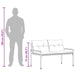 Tuinbank 2 -Seater 116 x 67,5 x 72 cm poly rattan Crèmewit