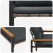 Tuinbank 2 -Seater 116 x 67,5 x 72 cm poly rattan Donkergrijs
