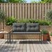 Tuinbank 2 -Seater 116 x 67,5 x 72 cm poly rattan Donkergrijs