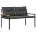 Tuinbank 2 -Seater 116 x 67,5 x 72 cm poly rattan Donkergrijs