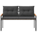 Tuinbank 2 -Seater 116 x 67,5 x 72 cm poly rattan Donkergrijs
