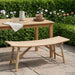 Tuinbank 110 x 45 x 50 cm Bamboe Naturel Rechthoekig