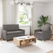 Bankstel 2 st Taupe Stof