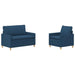 Bankstel 2 st Blauw Stof
